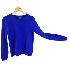 Bloomingdale’s 100% Cashmere Sweaters Lot of 2 Blue XL Crewneck Soft cozy