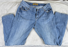 Seven 7 Luxe Thalia Jeans Women's Size 16 Embroidered Blue Denim Bootcut