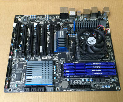 Gigabyte GA-990FXA-UD5,AM3 Motherboard W/AMD 8-Core FX-8370E CPU&32GB DDR3 RAM