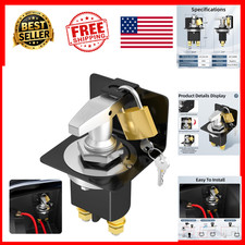 Battery Disconnect Switch 500A 12V-36V Heavy Duty with Lockout Plate Cut Off
