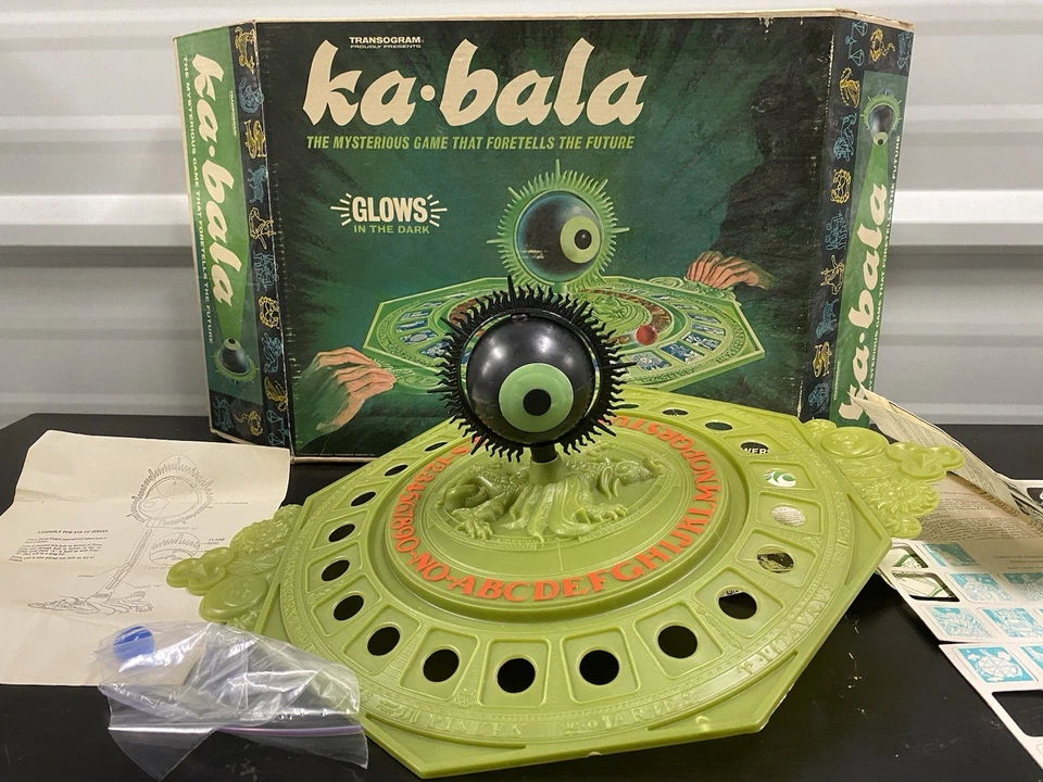 1967 Transogram Ka-Bala Board Game Fortune Telling Tarot 100% Complete GREAT BOX - Image 2 of 4