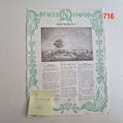 WATERLOO - 1815 - NAPOLEON - WELLINGTON - BLUCHER - REF 716