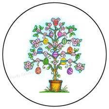 EASTER EGG TREE ENVELOPE SEALS LABELS STICKERS PARTY FAVORS