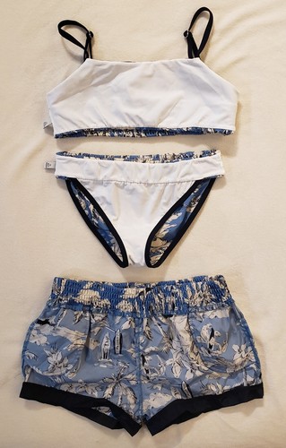 MONCLER ANNI Floral Print Bikini Swim Set Blue 3pcs 10 / 140cm H19542C00003 $450 - Picture 6 of 9