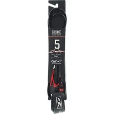 Ocean and Earth Slimline Lightweight Comp One-XT Surfboard Leash - 5' Black
