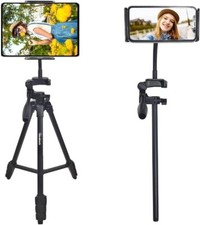 Phone Tripod - 50  Extendable Lightweight Tripod Stand, Selfie Stick  Phone Tri