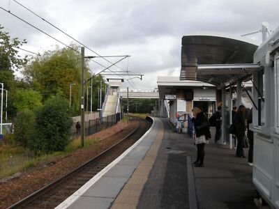 Foto 6x4 Bahnsteig 2, Hyndland Station Dowanhill westwärts Züge rufen a c2015