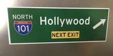 K&uuml;hlschrank Magnet: Hollywood next EXIT 14x5 cm Magnetschild Cooler Fridge