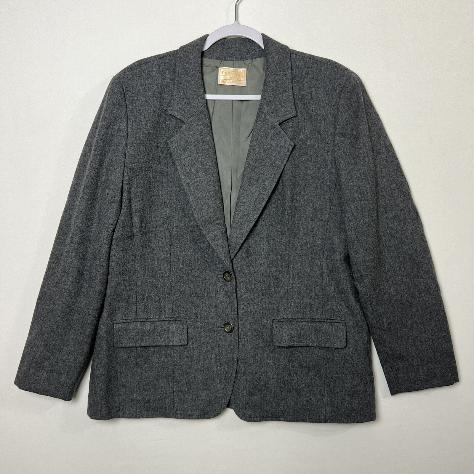 Vintage Pendleton Two Button Wool Blazer Jacket W… - image 1