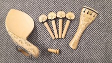 NEW Violin Accessories Carved set -4/4 size Boxwood Change Looks of Instrument