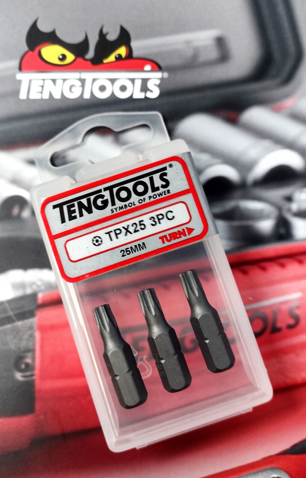 Teng Tools Screwdriver Bits - Pin Torx TPX25 (Pk of 3) TPX2502503