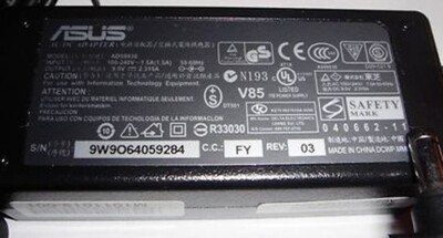 Stromversorgung Von ASUS Eee PC 900 904 9,5V 2,315A
