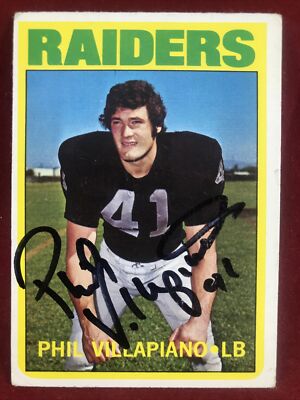 Phil Villapiano -Bowling Green- Oakland Raiders Autographed