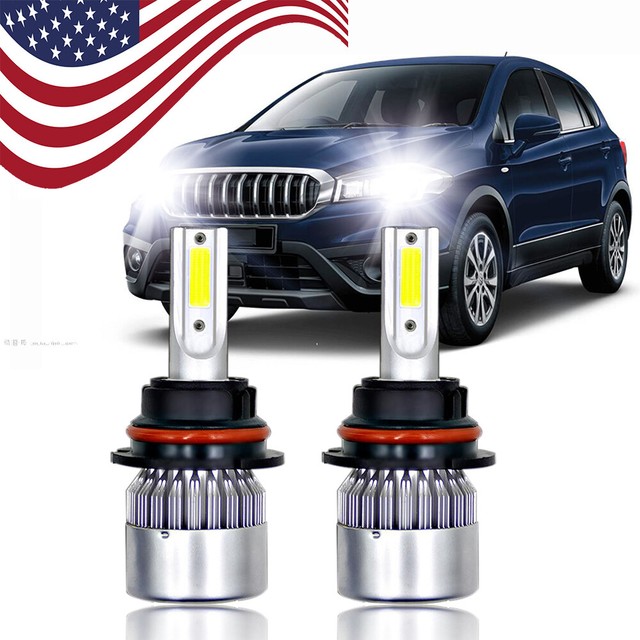 9007 LED Headlights HiLo Beams Bulbs 6000K White For Suzuki SX4 2007