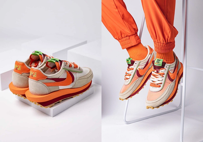 Size 11 Nike LD Waffle Sacai Clot Kiss Of Death Net/Orange Blaze  