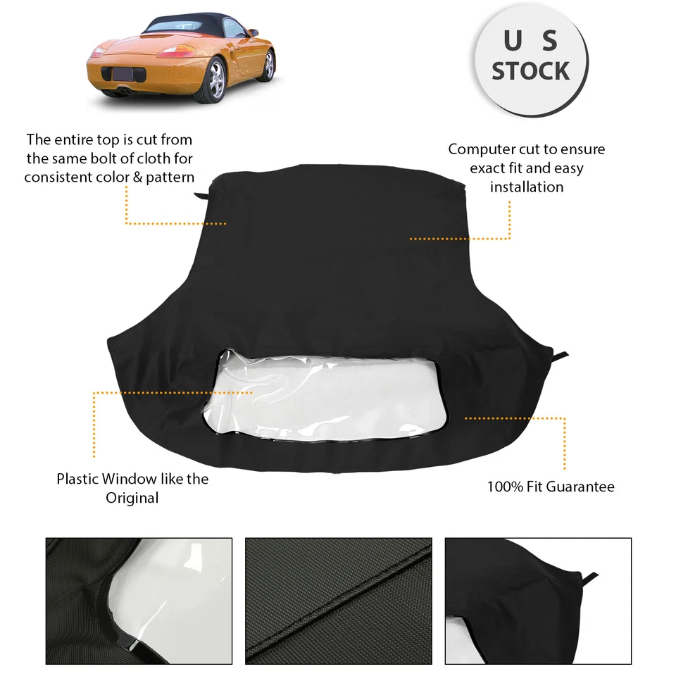 Capota blanda convertible negra para BMW E36 318i 1994-1998 325i 328i 323i 1998-1999 Foto 2 de 4