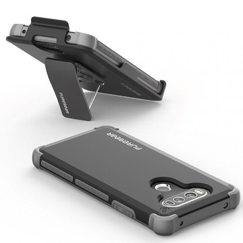 PUREGEAR BLACK DUALTEK EXTREME RUGGED CASE + BELT CLIP HIP HOLSTER FOR LG V20 - Picture 5 of 6