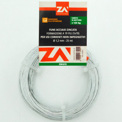 Fune Acciaio Zincato In Rotolo Da 100m - ø Mm 2,00 - Cod. 093597 - ToolShop Italia - Foto 3