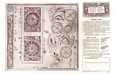 Leather Craft Doodle Pattern    SADDLING A STAR