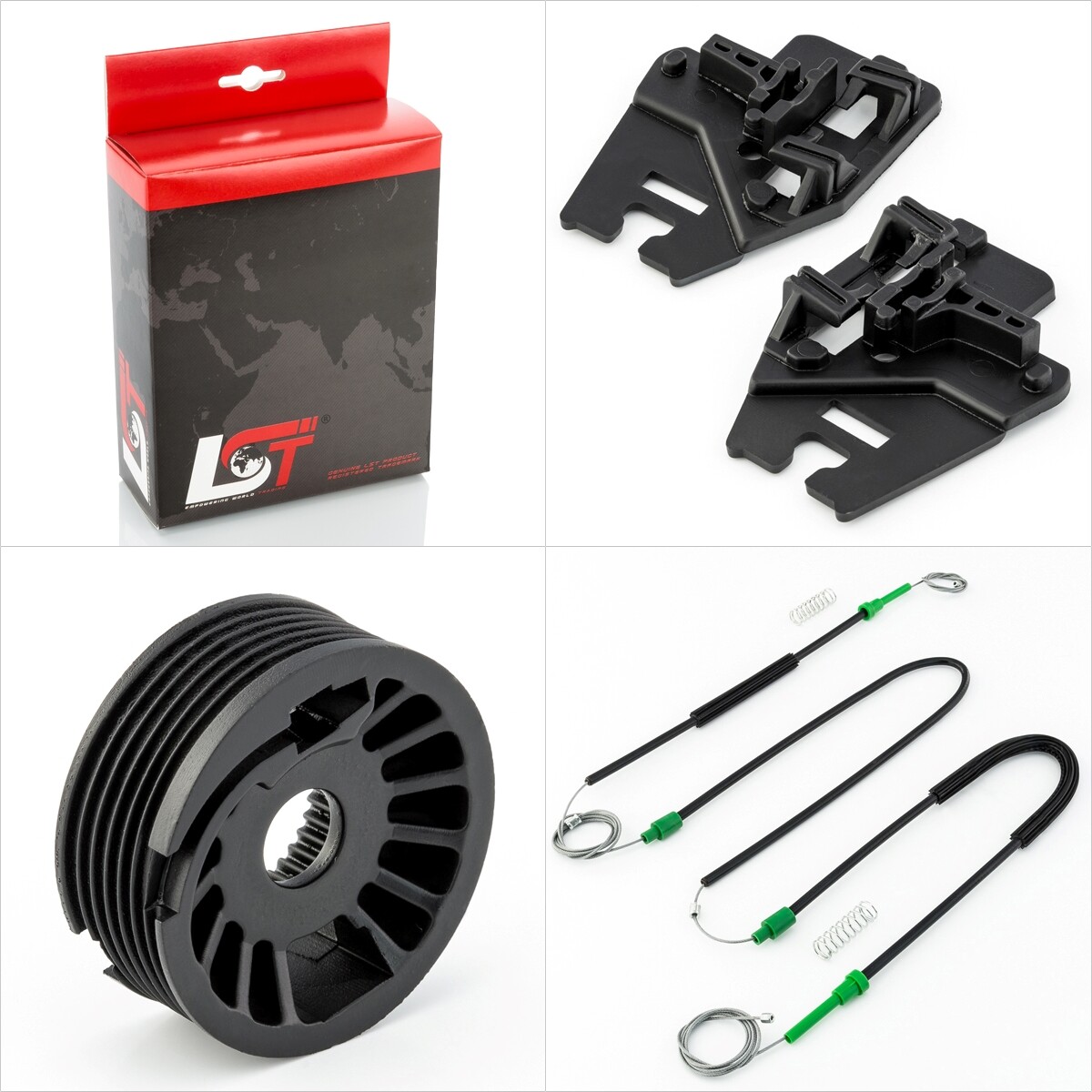 Window Regulator Repair Kit Cable Pull Roll Sliders Set Vl VR for BMW 3er E46