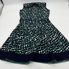 Eliza J Sleeveless Knit Dress Green Blue Fit Flare size Petite M