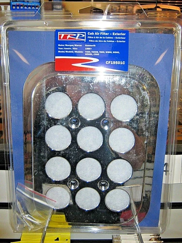 NEW CHROME EXTERIOR CAB AIR  FILTER for 1986+ KENWORTH T800 W800 W900 W900L T450