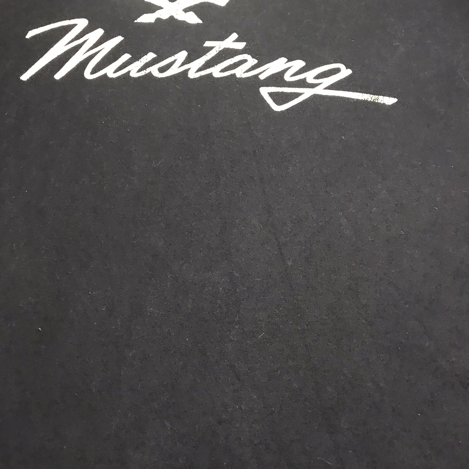 PONY T shirt vintage Ford Mustang nera L bianca logo cavallo maglietta manica