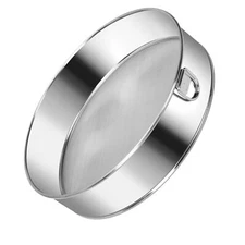 Flour Sifter Stainless Steel Round Flour Sieve 6 Inch 60 Mesh Fine Mesh Strai...