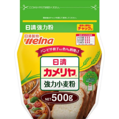 Nissin, Komugiko, Flour, Kameriya, Camellia for Bread Baking, 500g, Japan