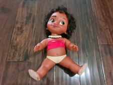 Disney Animators Collection 13 Baby Moana Vinyl Doll With Diaper And Necklace Ebay