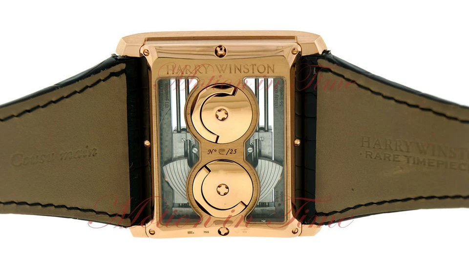 Harry Winston Tourbillon Glissiere Oro Rosa Limitado 25 Piezas Esqueleto 350-MATRL Foto 4 de 4