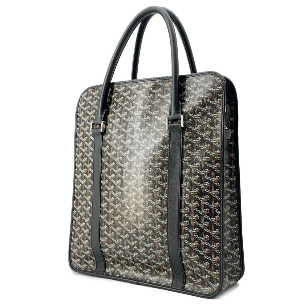 GOYARD Borsa tote bordeaux rivestita in PVC tela pelle nera BOURGOMMLTY01CL01P