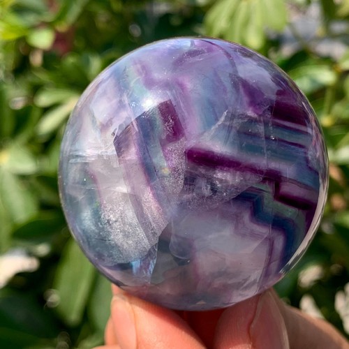 233G Natural beautiful colorful fluorite quartz crystal ballsphere healing - 第 3/13 張圖片