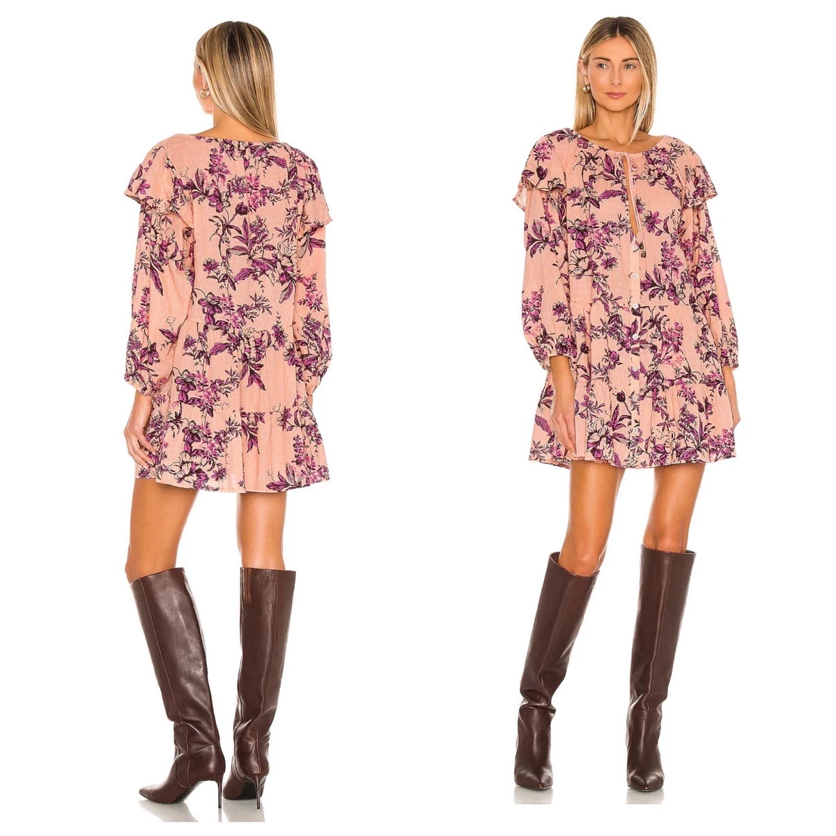 Peach swing best sale dress