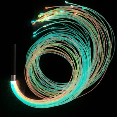 Glasfaser-Lichtsensorischer Stab mit UV-farbigen Schwänzen - 1,5 m x 30 Schwänze