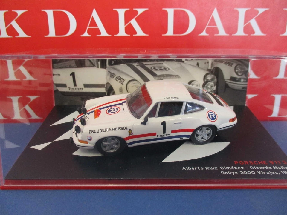 Die cast 1/43 Modellino Auto Porsche 911 S Rally 2000 Virajes 1970 - Immagine 4 di 4