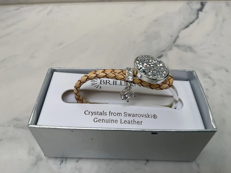 IOB Brilliance Crystals From Swarovski Genuine Leather Bracelet  - Image 2 of 4