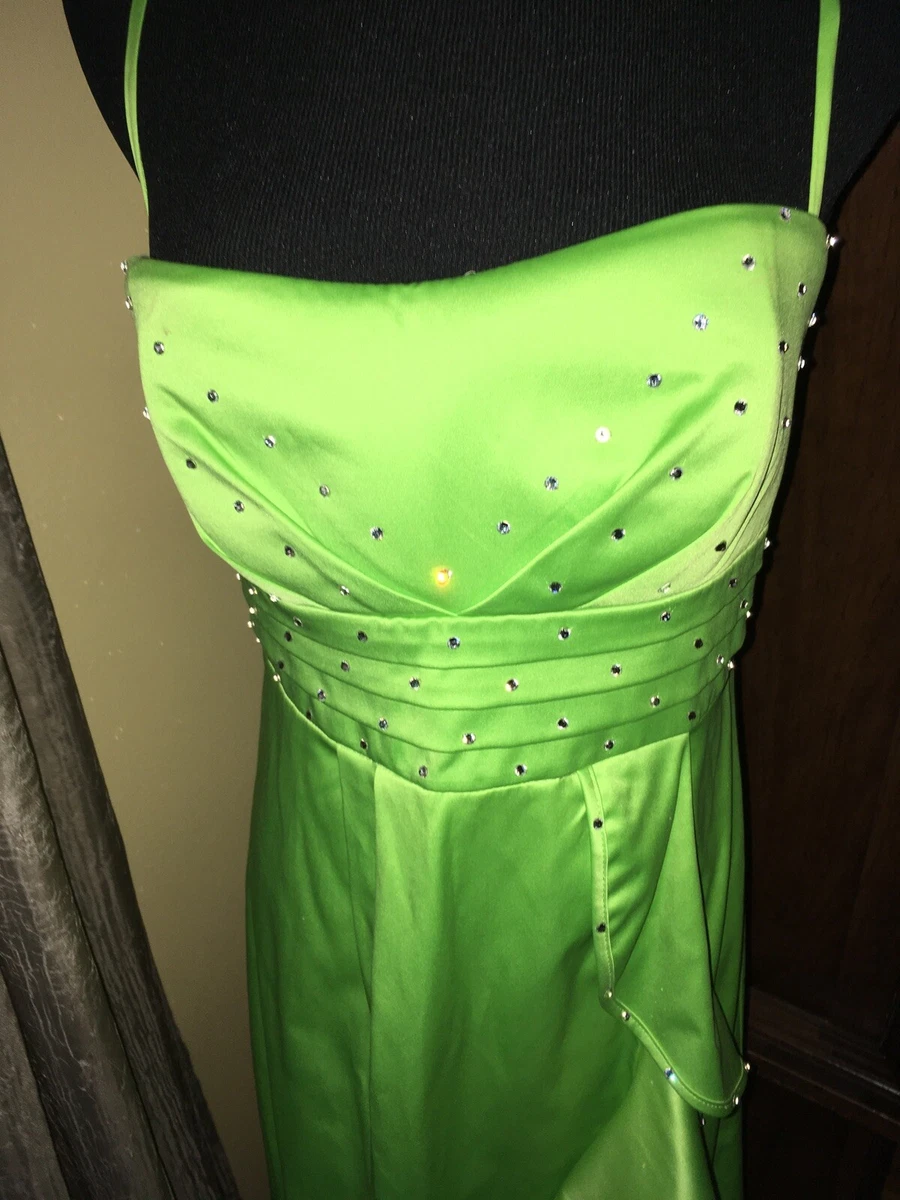 Lime green top cocktail dress