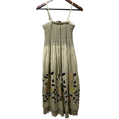 Vintage S4U floral embroidered print Dress Size Large Woman's | K1