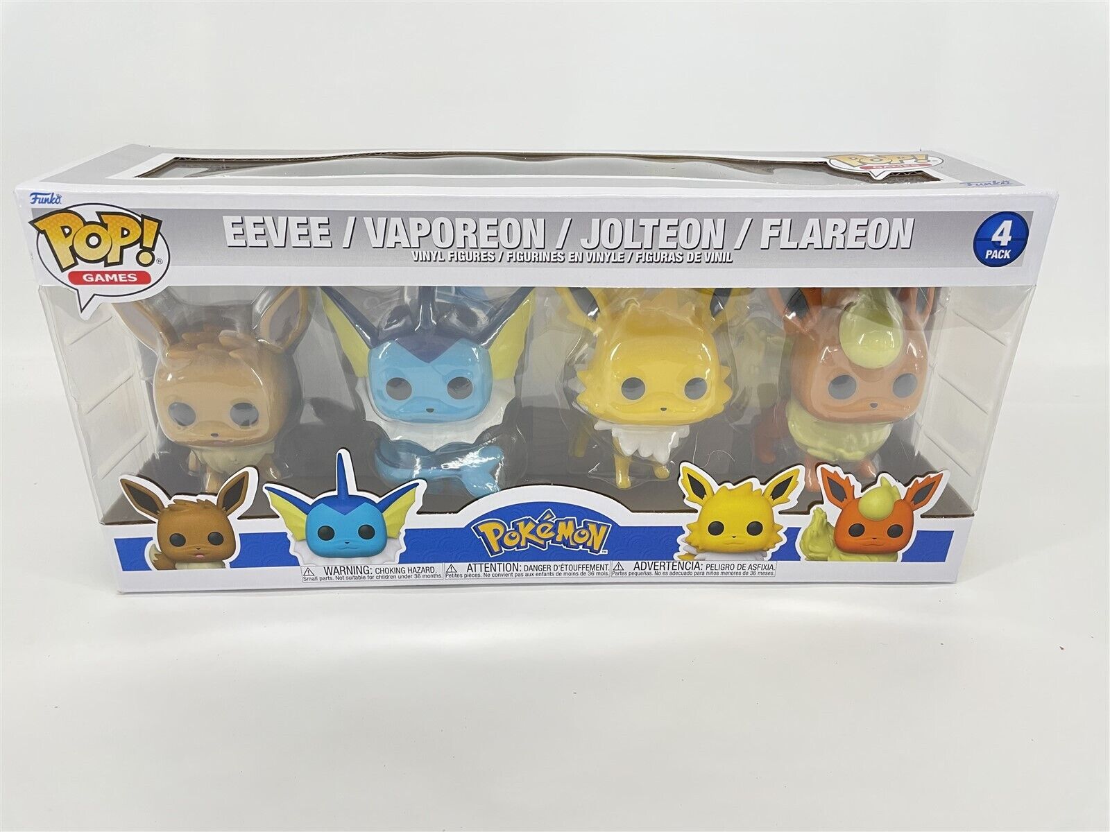 Funko Pop! Games Pokemon Eevee, Vaporeon, Jolteon and Flareon 4-Pack - US