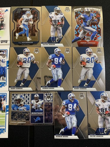 Detroit Lions Lot (18) 2020 Prizm + Mosaic Barry Sanders - Picture 3 of 8