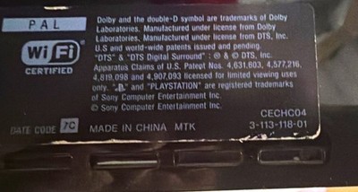 Sony PlayStation 3 CECHC04 PAL 120 GB Schwarz Wi Fi 1080p HDMI USB-A