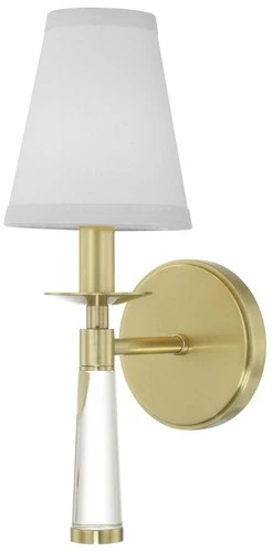 Crystorama Baxter 15" High Aged Brass Wall Sconce - Picture 1 of 7