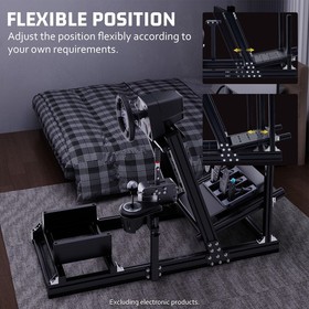 Hottoby Racing Simulator Cockpit 4080Auminum With Monitor Stand Fit Thrustmaster
