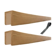 Outwater Artisan Sand Blasted Faux Wood Beam Kit, 6in x 6in x 15.67ft,