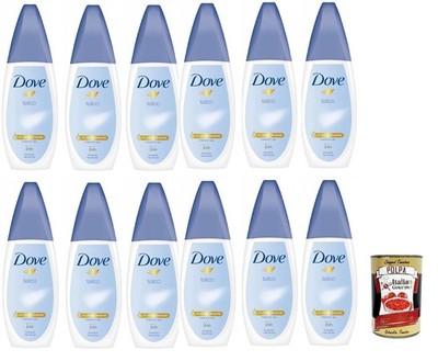 Dove Deodorante Vapo Talco, Deodorant Kein Gas 24h Talkum-Duft Deo 12x75ml+Polpa