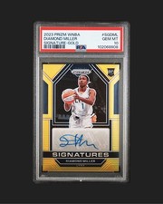 2023 Panini Prizm WNBA Diamond Miller (RC) Signature Gold 4/10 #SG-DML PSA 10
