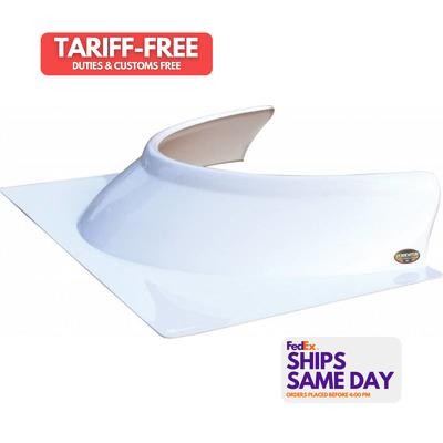 Dominator Race 901-WH, One White Plastic Rock Guard Formed 4.5In Tall White 