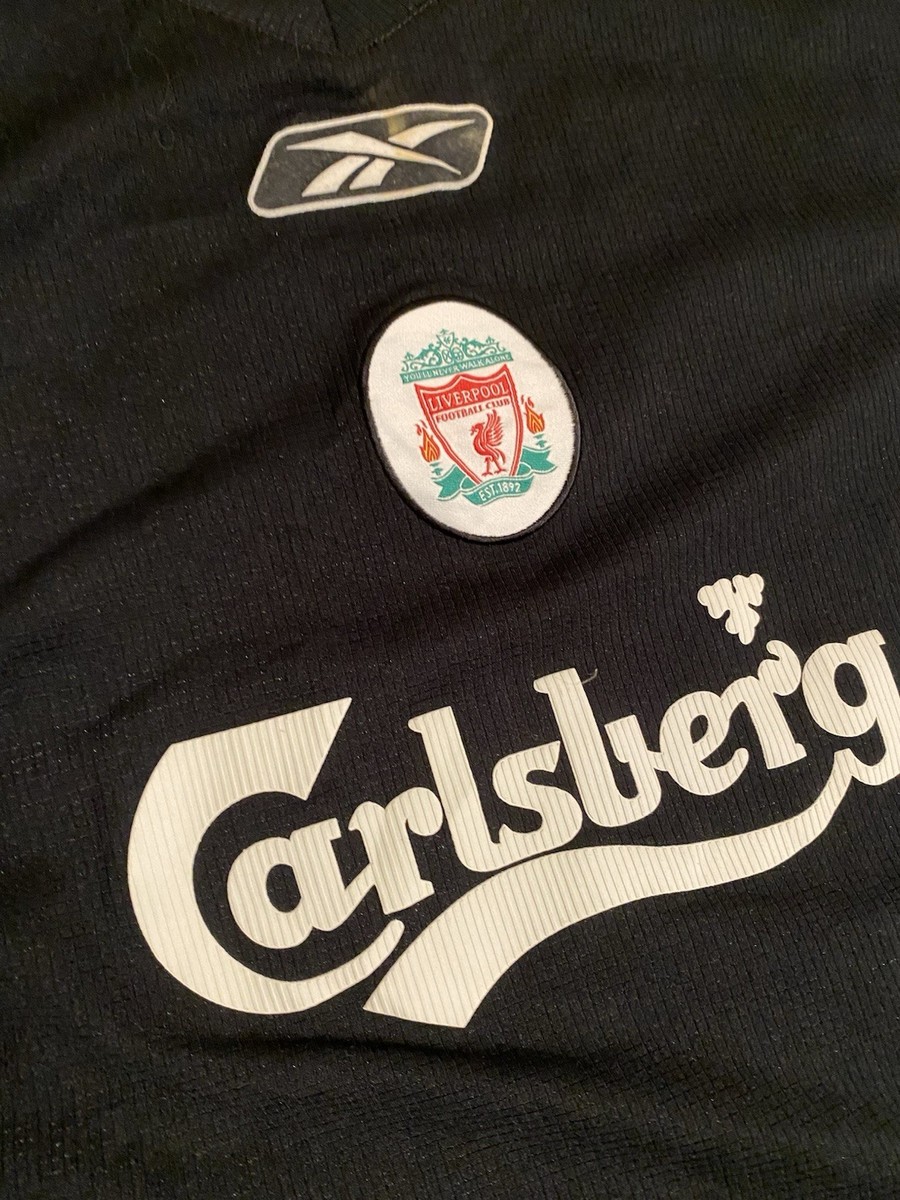 REEBOK Liverpool FC Carlsberg Black Training Jersey Men's Large