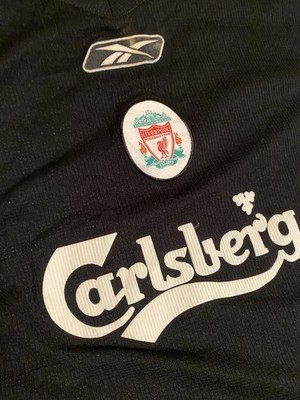 REEBOK Liverpool FC Carlsberg Black Training Jersey Men's Large